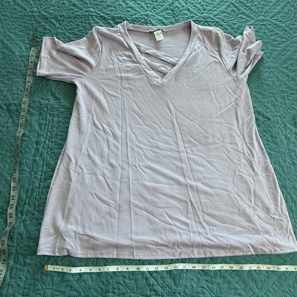 Lavender V-Neck Women's Top